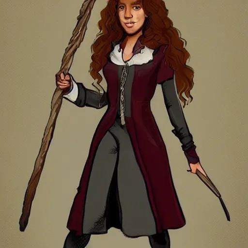 Prompt: “ full body character concept art of hot hermione granger, 4 k, detailed, digital, trending, award winning, art station ”