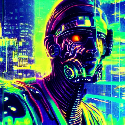 Prompt: glitch art of a cyberpunk cybernetic youtuber trending on artstation deviantart pinterest photorealistic hd 8 k highlights and shadow detailed high resolution