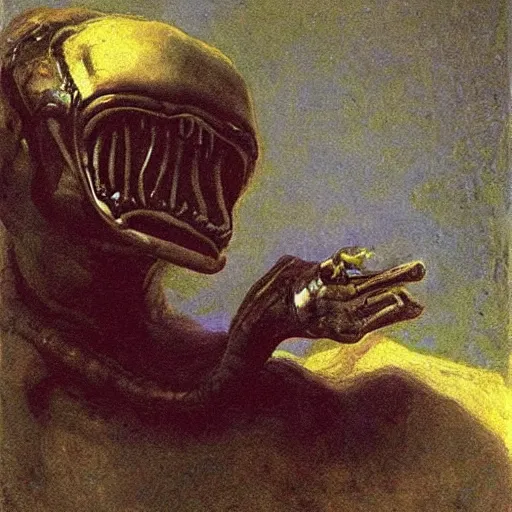 Image similar to alien by ilya repin