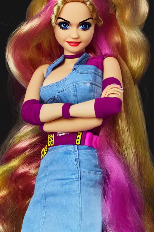 Image similar to wario barbie doll, photorealistic, highly detailed,