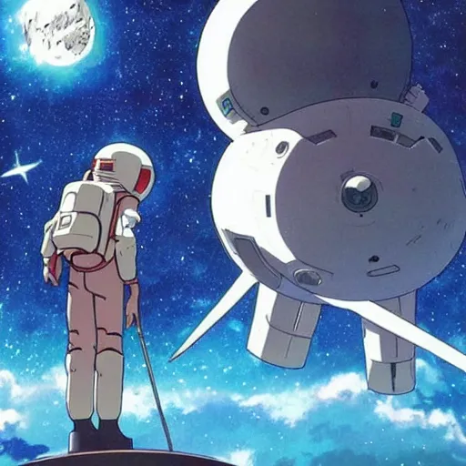 Prompt: space sci-fi anime, amazing, beautiful, studio ghibli