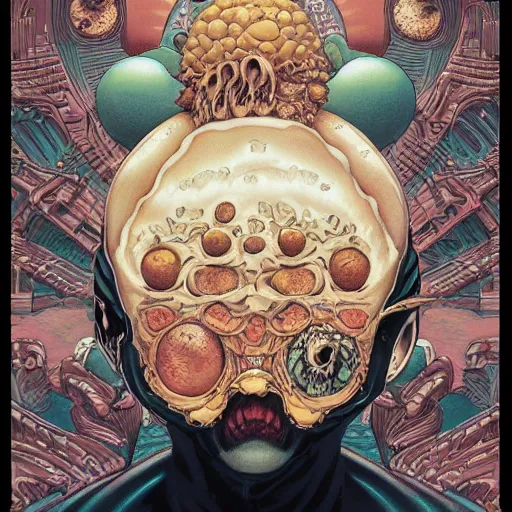 Image similar to portrait of icecream, symmetrical, by yoichi hatakenaka, masamune shirow, josan gonzales and dan mumford, ayami kojima, takato yamamoto, barclay shaw, karol bak