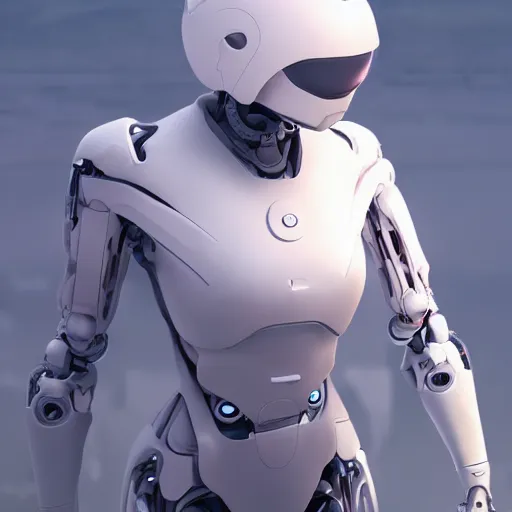 Futuristic Artificial intelligence, a digital humanoid android