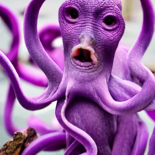 Image similar to purple monkey octopus