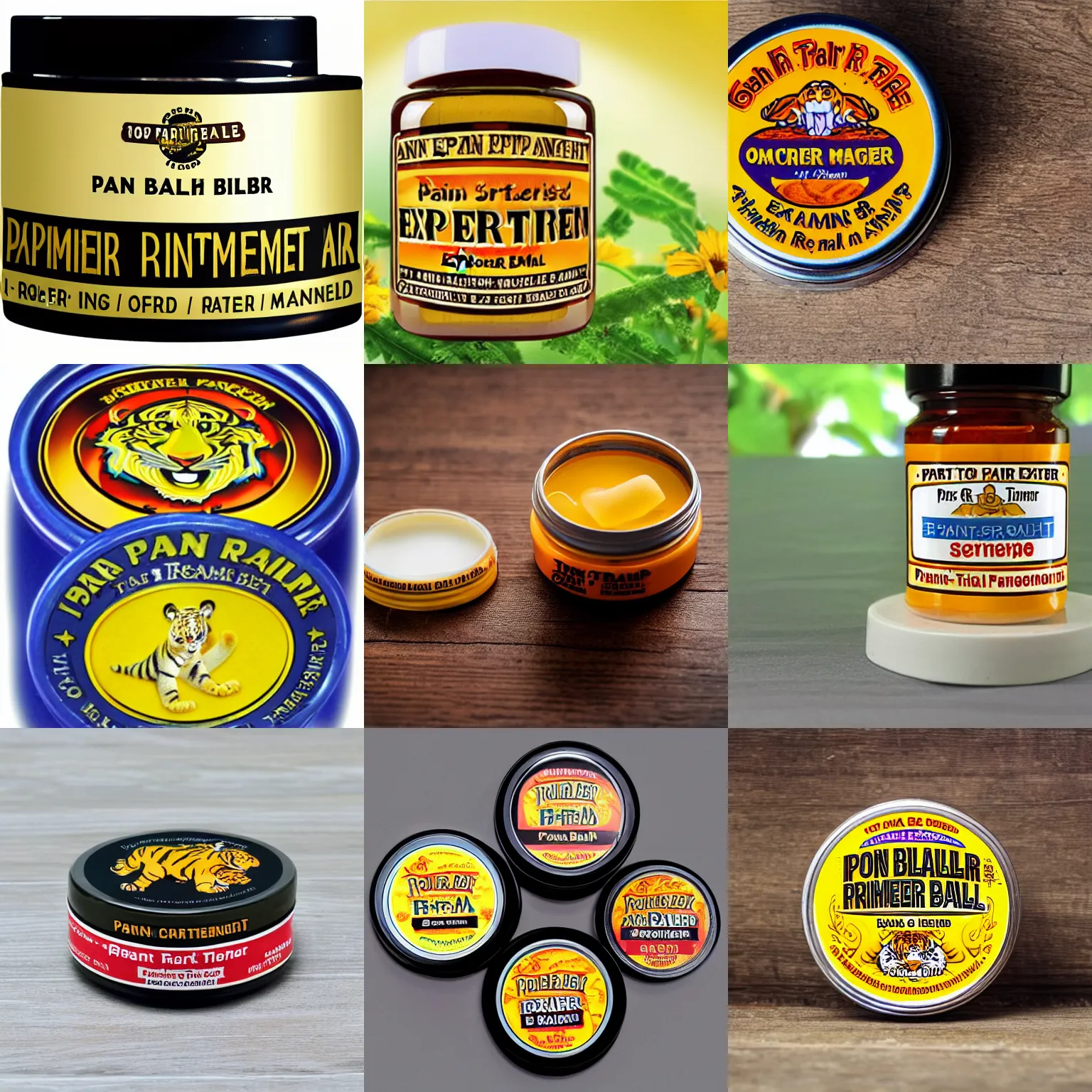 Prompt: a pain relieving ointment tiger balm extra strength for the relief of aching muscles