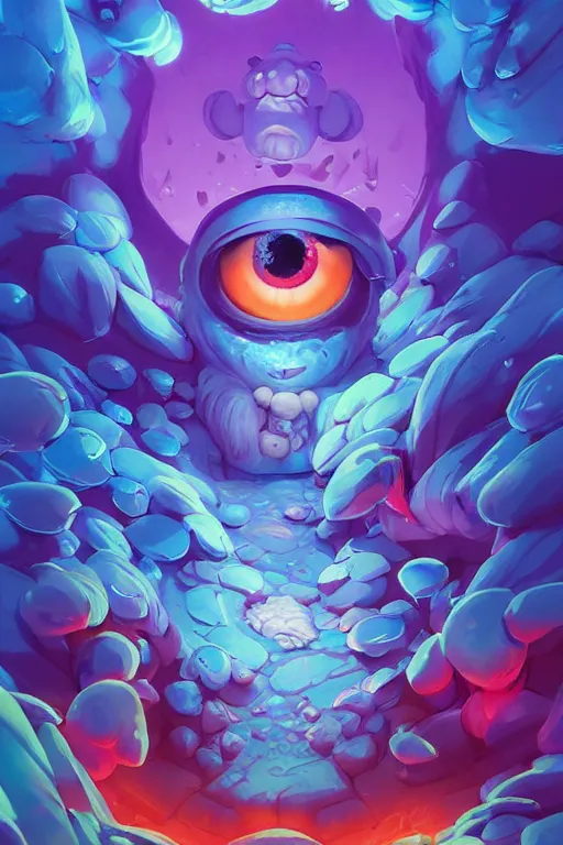 Image similar to smurf ghost creature animal sushi cristal very big eye roots cactus elemental flush of force nature micro world fluo fishscale, behance hd by jesper ejsing, by rhads, makoto shinkai and lois van baarle, ilya kuvshinov, rossdraws radiating a glowing aura global illumination ray tracing hdr