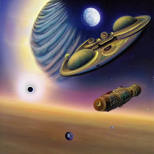 Image similar to Liminal space in outer space by Jim Burns