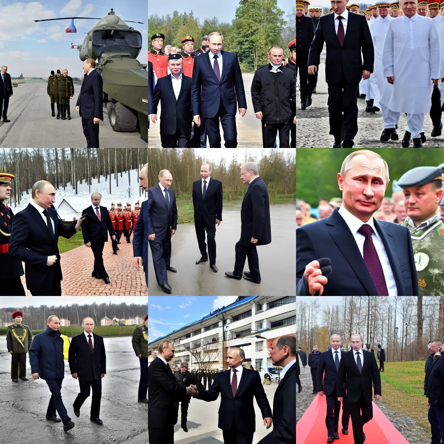 Prompt: Vladimir Putin visits Kyiv Oblast of Russia