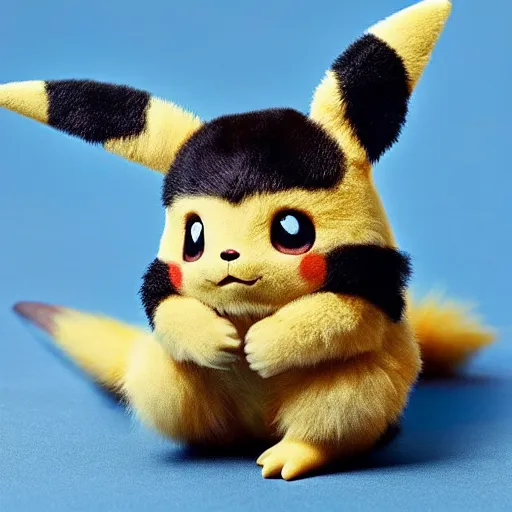 Image similar to a stunning photograph of a pikachu in real life, 8 k hd, incredibly detailed, hd fur, cute mouse pokemon, sent from my iphone ; it has a cold but is happy