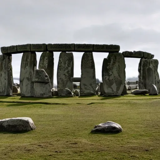 Image similar to An ancient tribal ritual conducted in Stonehenge