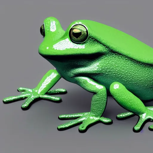 Prompt: low polygon render of a frog on a white background, isometric 3 d, ultra hd