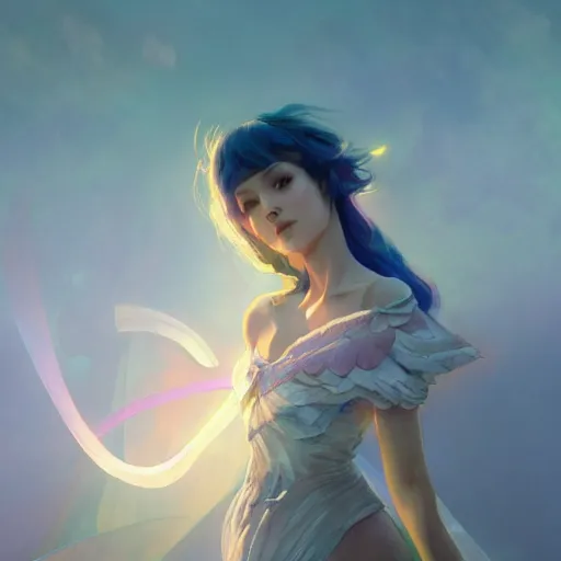 Prompt: Prinny, volumetric lighting, very beautiful, pastel colors, ultra view angle view, VFX, HDR, trending on art station, art by artgerm and greg rutkowski and alphonse mucha, high detail 8k