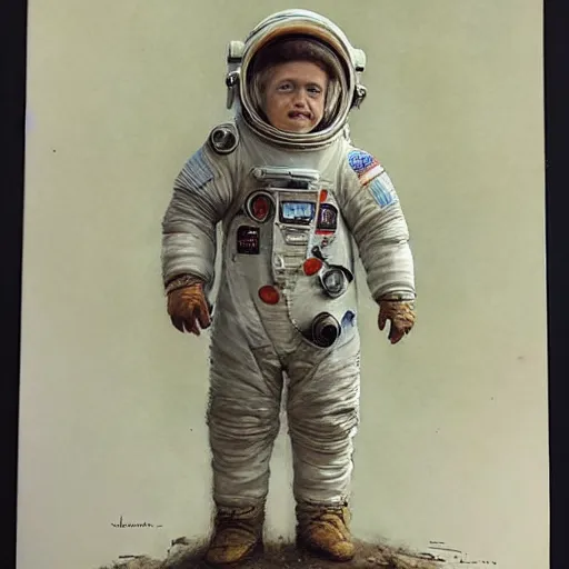 Image similar to (((boy in a retro space suit))) . muted colors. by Jean-Baptiste Monge !!!!!!!!!!!!!!!!!!!!!!!!!!!!!!!!!!!!!!!!