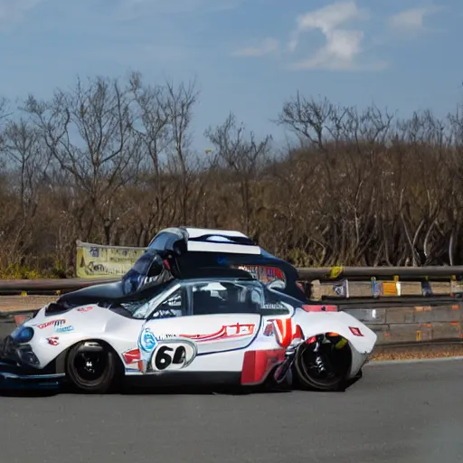 Image similar to Japanese race car on a rural highway