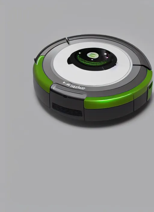 Image similar to A robot roomba with four mechanical limbs, 3D Product, professional render, studio quality, octane render