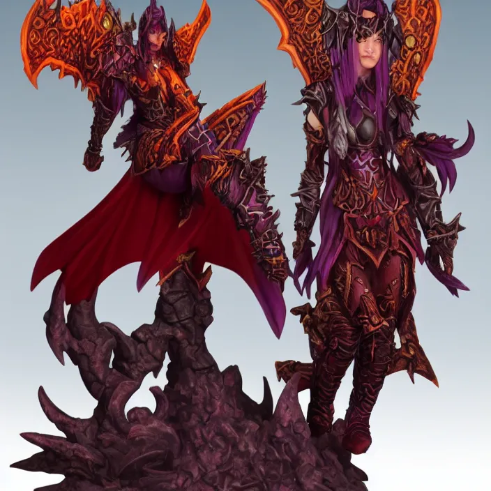 Image similar to onyxia, an world of warcraft portrait of onyxia, figurine, detailed