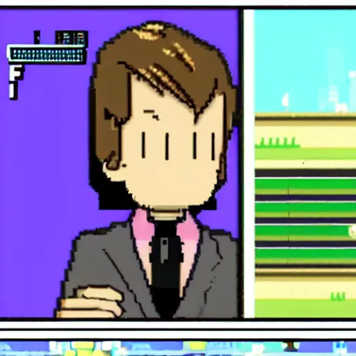 Image similar to Saul Goodman in the video game Omori