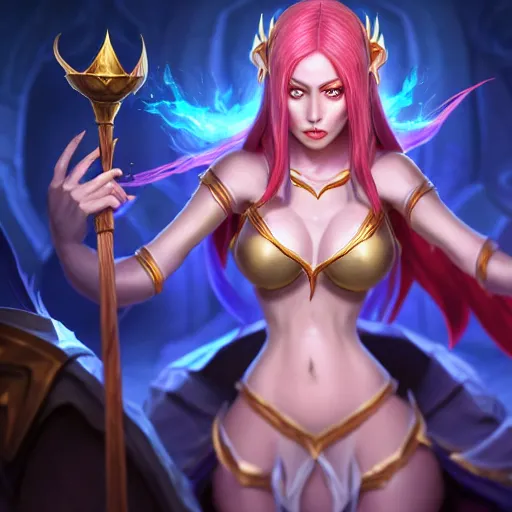 Prompt: The sorceress, wearing a robe, casts a fire ball. League of legends. Standing, she has tiny abdomen & insanely inflated hips body & insanely detailed face (eyes, mouth, hair) & insanely coherent arms (hands, 5 fingers). Full body realistic, sharp focus, 8k high definition, insanely detailed, intricate, elegant, smooth, sharp focus, illustration, ArtStation, art by 100% Hearthstone