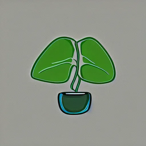 Image similar to Plant icon, digital art