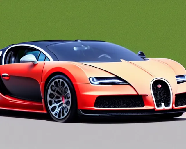 Image similar to youtube thumbnail i bought a bugatti?! shocked face, youtuber