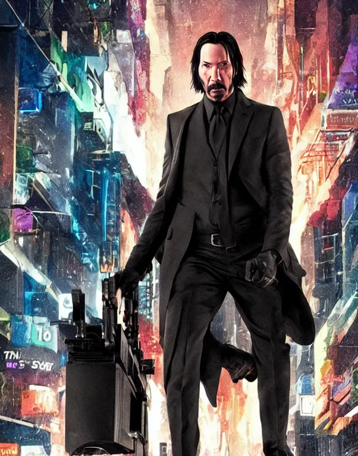 Prompt: Keanu reeves as john wick by pixar,