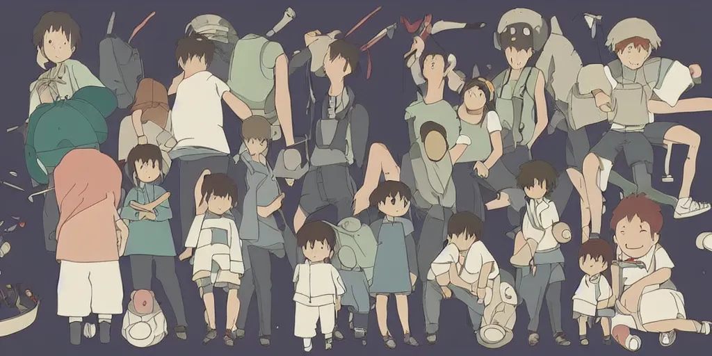 Image similar to adhd, in the style of studio ghibli