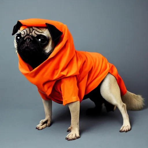 Prompt: pug dressed as demagorgon