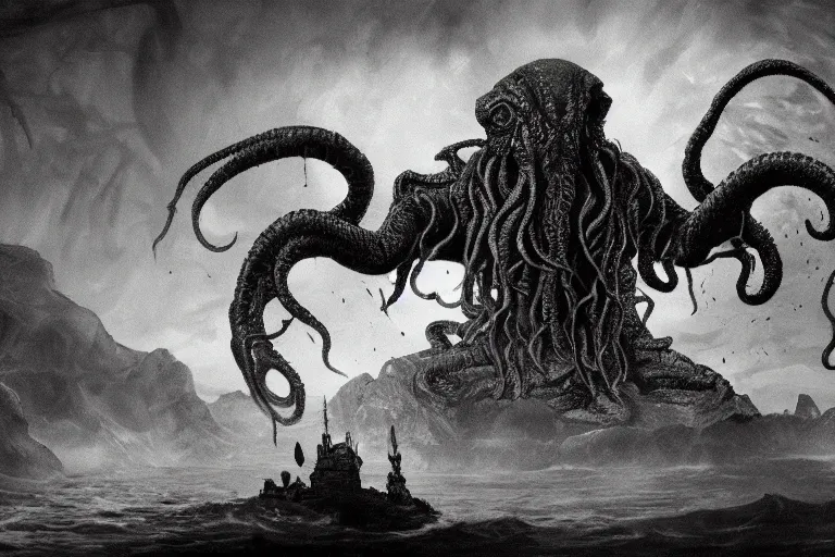 Image similar to highly detailed rise of cthulhu wallpaper