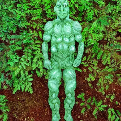 Prompt: ultra realistic green man in forest