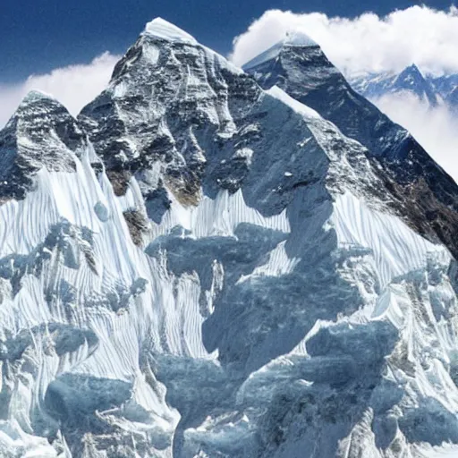 Prompt: mount everest but it's made of people