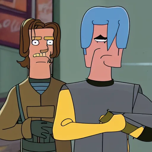 Prompt: brad pitt as bender, futurama