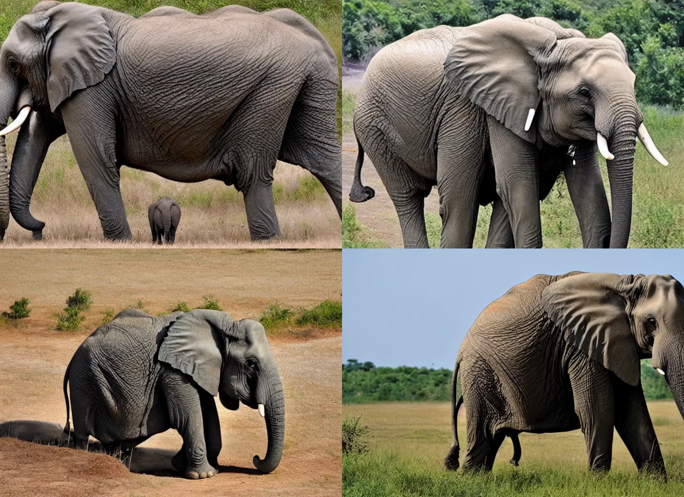 Prompt: tank turns elephant with elephant head