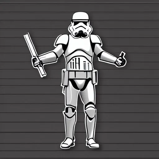 Image similar to a nice vector sticker of a star-wars-storm-trooper