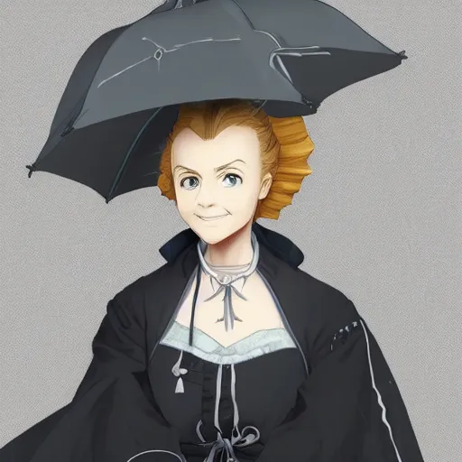 Image similar to portrait of marie curie, anime fantasy illustration by tomoyuki yamasaki, kyoto studio, madhouse, ufotable, trending on artstation