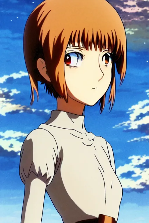 Prompt: anime art full body portrait character nausicaa concept art, anime key visual of elegant young female, short brown hair and large eyes, finely detailed perfect face delicate features directed gaze, sunset in a valley, trending on pixiv fanbox, studio ghibli, extremely high quality artwork by kushart krenz cute sparkling eyes hayao miyazaki