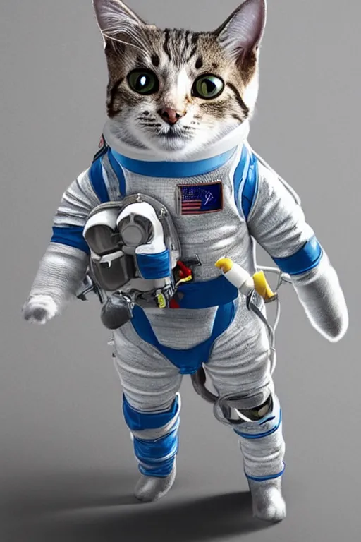 Image similar to a cat in a space suit, highly-detailed