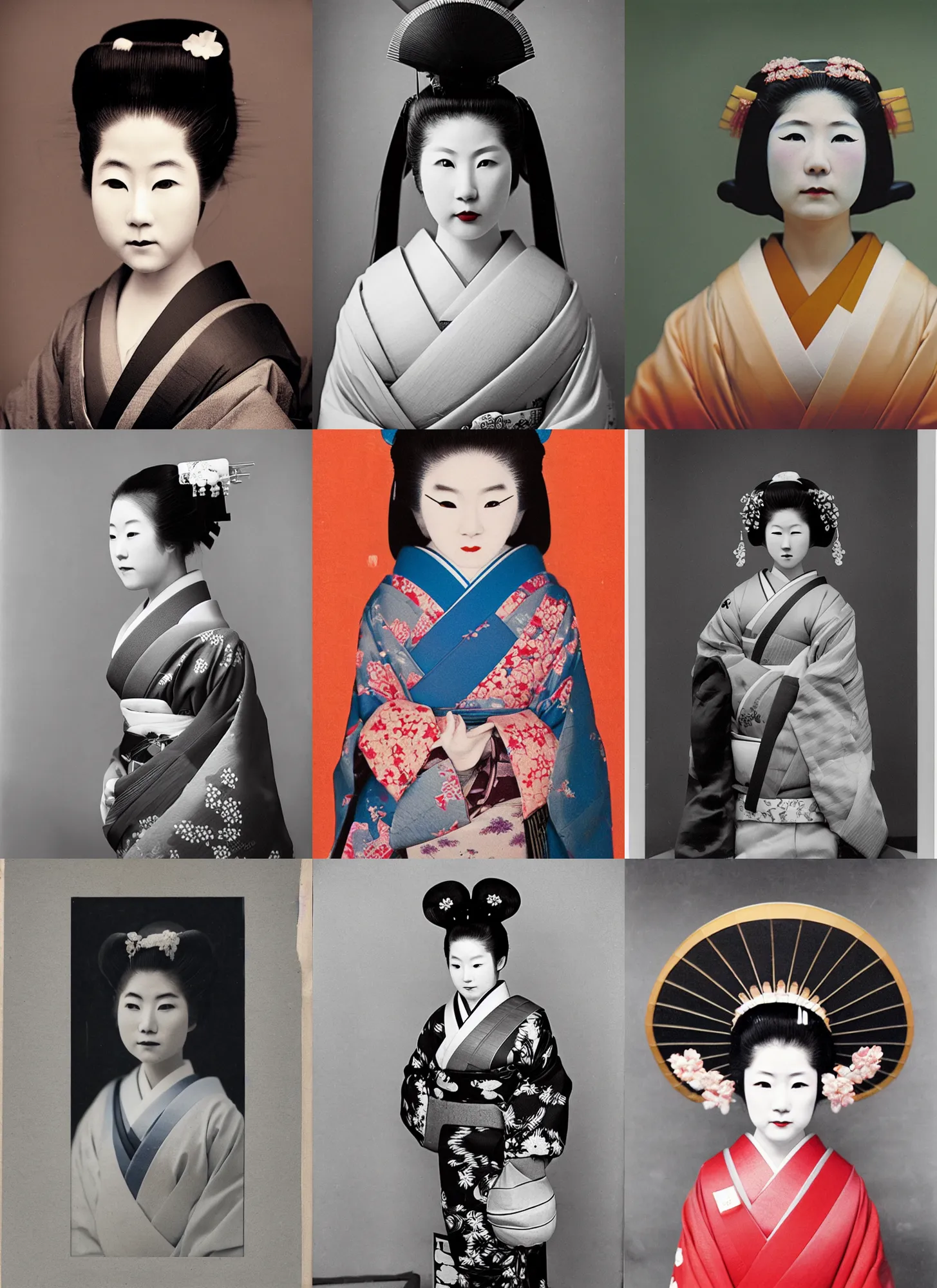 Prompt: Portrait Photograph of a Japanese Geisha Panatomic-X