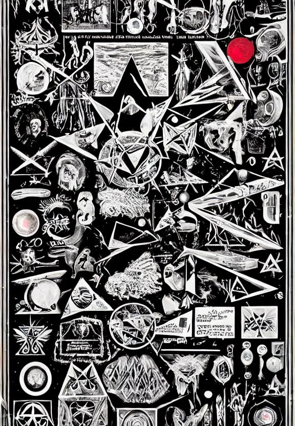 Image similar to simplicity, subgenius, x - day, weird stuff, occult stuff, crystals, illuminati, gem tones, hyperrealism, stage lighting