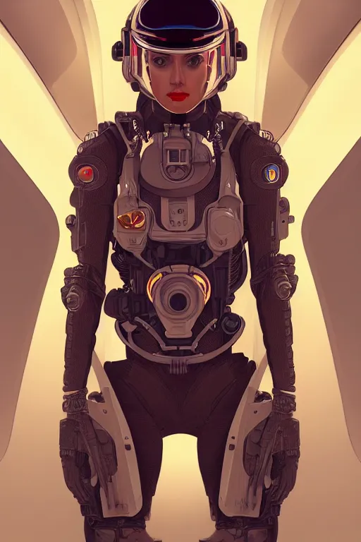 Image similar to portrait futuristic beautiful South american Airforce armored pilot Girl, at inside of future fighter aircraft, ssci-fi, fantasy, intricate, very very beautiful, elegant, human anatomy, neon light, highly detailed, digital painting, artstation, concept art, soft light, smooth, sharp focus, illustration, art by tian zi and WLOP and alphonse mucha