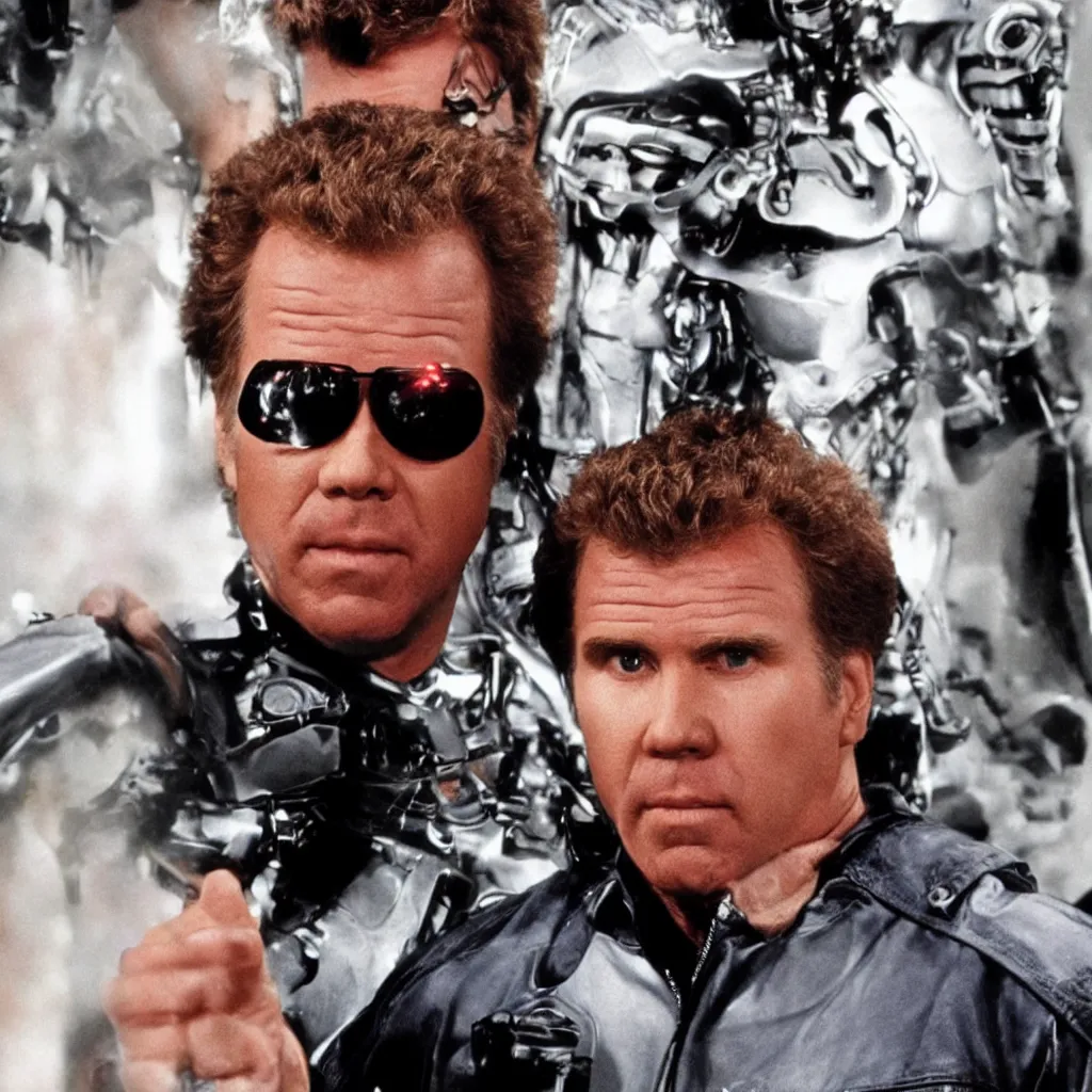 Prompt: Will Ferrell as the Terminator