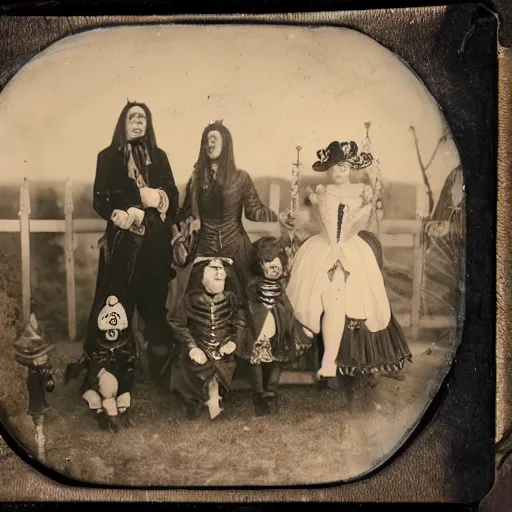 Image similar to tintype photo of halloween in 1 7 5 0,