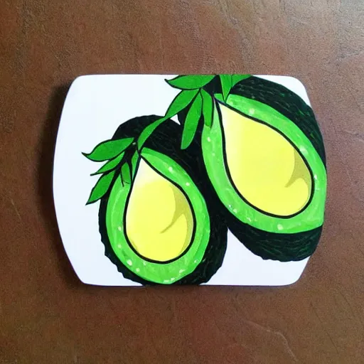 Image similar to avocado kawai art