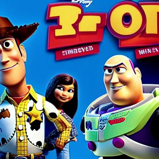 Image similar to dwayne johnson as pixar characters on toy story movie