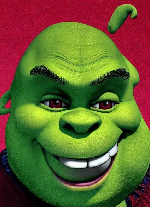 Prompt: Shrek funny face in gary's mod