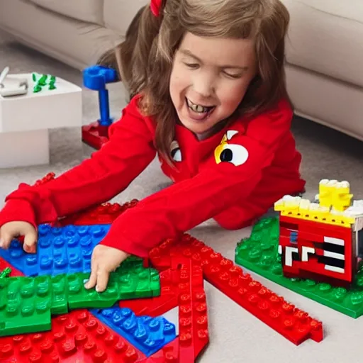 Image similar to lego elmo set