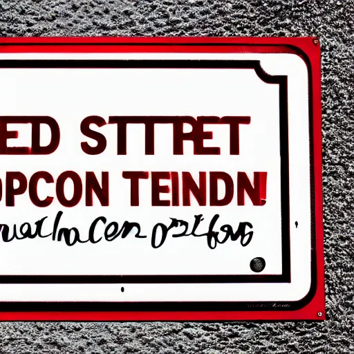 Image similar to red street sign warning for cotton candy