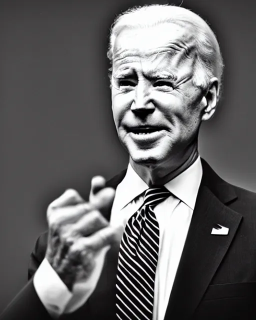 Prompt: a black and white photograph of joe biden, in the style of dorthy lang, realistic, vintage, antiqued look, grainy film