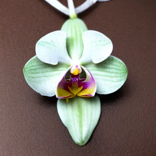 Prompt: orchid in amulet, highly detailed, photorealistic