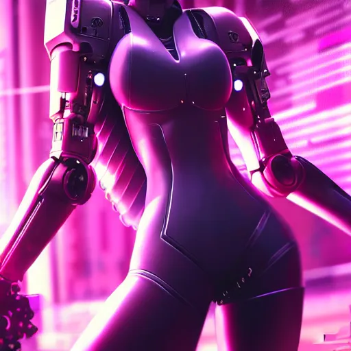 Image similar to An epic comic hyperrealistic anime painting of a cyber warrrior girl wearing mecha cyber suit, attractive, ultradetailed face expression trending on artstation and artbreeder, cyberpunk 2077 color, heavy rainning at tokyo street night, neon lights all around, hyper realism, corona render, arnold render, movie concept art, 8k, unreal 5 engine render, cosplay, RPG portrait, final fantasy Vll world concept, dramatic lighting, rim lights, PS5 render quality