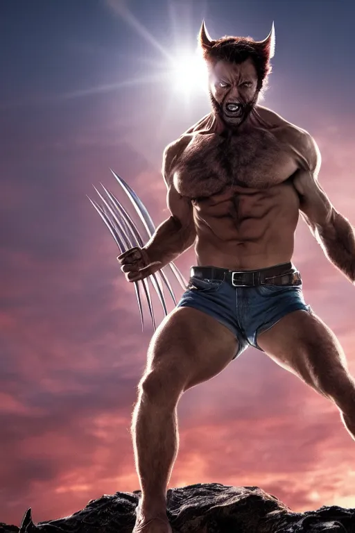 Prompt: Wolverine, backlit, cinematic light, claws out, 4k